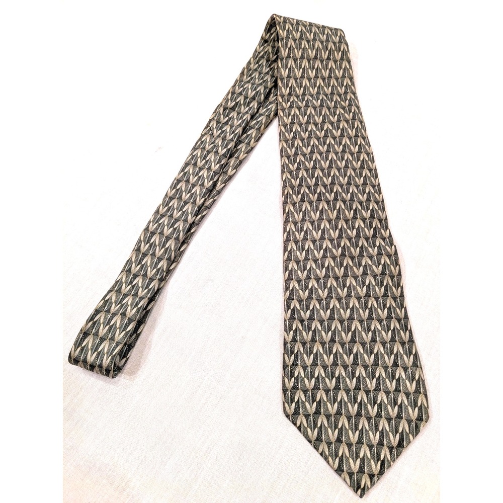 Zylos George Machado Tie Mens Silk Geometric Pattern Classic Necktie Made in USA